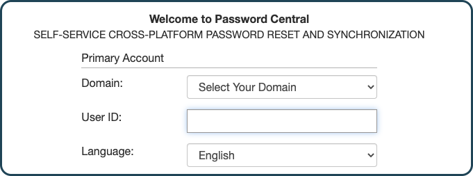 Corporate Reset   PW Reset Domain 